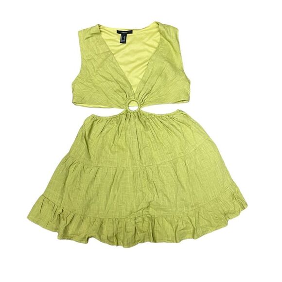 Forever 21 Green Dress with open waist sleeveless mini - Picture 1 of 4